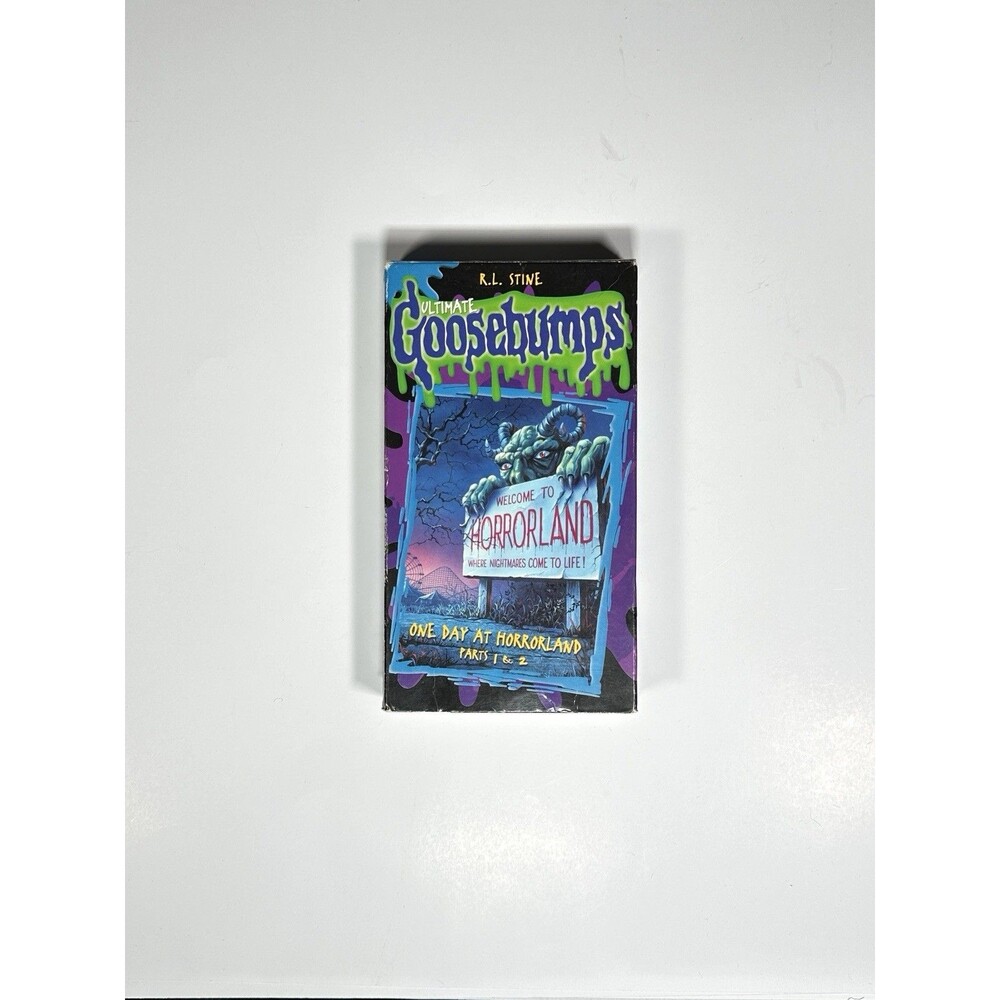 Ultimate Goosebumps VHS One Day At Horrorland Part 1 & 2 RL Stine Horror RARE